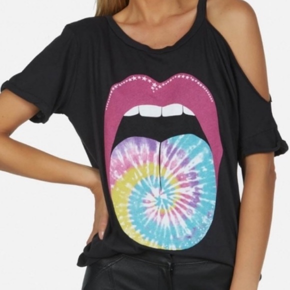 Lauren Moshi Tops - New Lauren Moshi Cold Shoulder Tye Dye Tongue